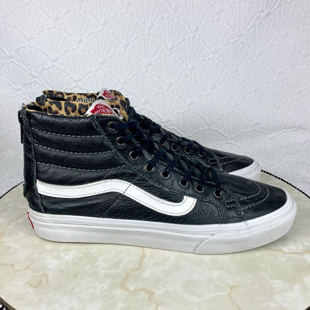 Vans Black and White Sk8-Hi Sneakers